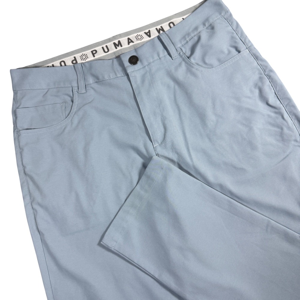 Puma Jackpot Golf Pants Mens 32x29.5 Light Blue Stretch Performance Trousers